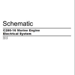 EN Cat Marine Products C280-16 Marine Engine Electrical System Schematic Manual - PDF DOWNLOAD