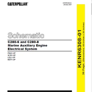 EN Cat Marine Products C280-6 and C280-8 Marine Auxiliary Engine Electrical System Schematic Manual - PDF DOWNLOAD