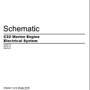 EN Cat Marine Products C32 Marine Engine Electrical System Schematic Manual - PDF DOWNLOAD