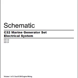 EN Cat Marine Products C32 Marine Generator Set Electrical System Schematic Manual - PDF DOWNLOAD