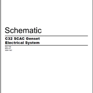 EN Cat Marine Products C32 SCAC Genset Electrical System Schematic Manual – PDF DOWNLOAD