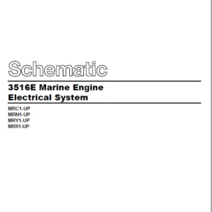 EN Cat Marine  Products C3516E Marine Engine Electrical System Schematic Manual - PDF DOWNLOAD