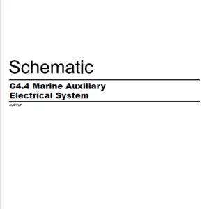 EN Cat Marine Products C4.4 Marine Auxiliary Electrical System Schematic Manual - PDF DOWNLOAD