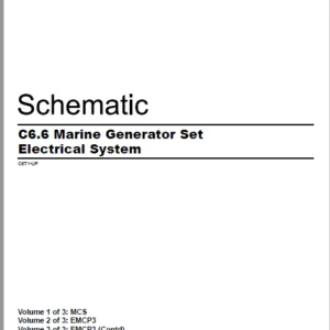 EN Cat Marine Products C6.6 Marine Generator Set Electrical System Schematic Manual - PDF DOWNLOAD