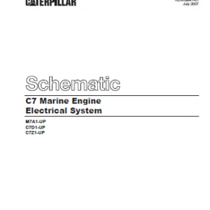 EN Cat Marine Products C7 Marine Engine Electrical System Schematic Manual -PDF DOWNLOAD