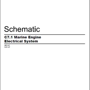 EN Cat Marine Products C7.1 Marine Engine Electrical System Schematic Manual - PDF DOWNLOAD