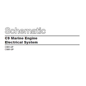 EN Cat Marine Products C9 Marine Engine Electrical System Schematic Manual - PDF DOWNLOAD