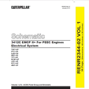 EN Cat Marine Products Marine 3412C EMCP II+ For PEEC Engines Electrical System Schematic Manual -PDF DOWNLOAD