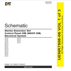 EN Cat Marine Products Marine Generator Set Control Panel IIIB (MGCP IIIB) Electrical System Schematic Manual