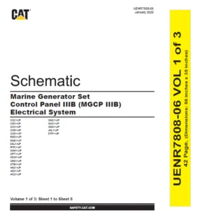 EN Cat Marine Products Marine Generator Set Control Panel IIIB (MGCP IIIB) Electrical System Schematic Manual