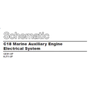 EN Cat Marine Products Marine TC18 Marine Auxiliary Engine Electrical System Schematic Manual - PDF DOWNLOAD