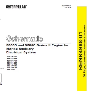 EN Cat Marine Products 3500B and 3500C Series II Engine for Marine Auxiliary Electrical System Schematic Manual