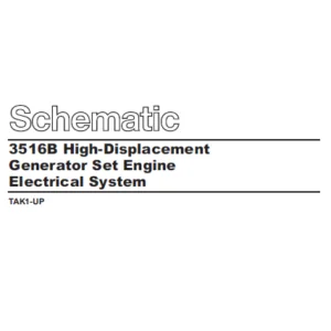 EN Cat Marine Products 3516B High-Displacement Generator Set Engine Electrical System Schematic Manual - PDF