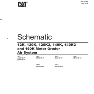 EN Cat Motor Grader 12K 120K  120K2  140K  140K2  and 160K Motor Grader Electrical System Schematic Manual