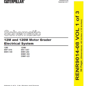 EN Cat Motor Grader 12M and 120M  Electrical System Schematic Manual – PDF DOWNLOAD
