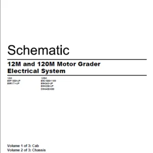 EN Cat Motor Grader 12M and 120M Motor Grader Electrical System Schematic Manual – PDF DOWNLOAD