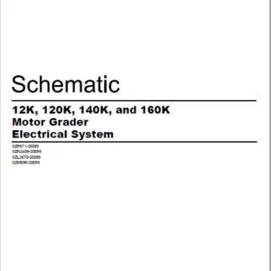 EN Cat Motor Grader 12k 120k 140k and 160k Motor Grader Electrical System Schematic Manual – PDF DOWNLOAD