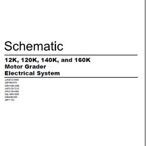 EN Cat Motor Grader 12k 120k 140k and 160k Motor Grader Electrical System Schematic Manual – PDF DOWNLOAD