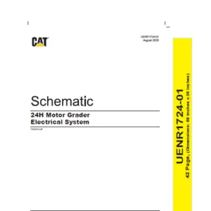 EN Cat Motor Grader 24H Motor Grader Electrical System Schematic Manual - PDF DOWNLOAD