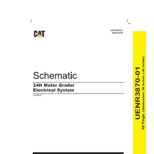 EN Cat Motor Grader 24H Motor Grader Electrical System Schematic Manual - PDF DOWNLOAD