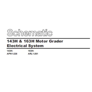 EN Cat Motor Grader143H & 163H Motor Grader Electrical System Schematic Manual - PDF DOWNLOAD