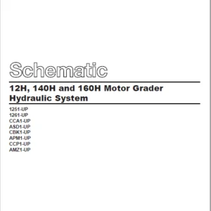 EN Cat  Motor Graders 12H 140H and 160H Hydraulic System Schematic Manual - PDF DOWNLOAD
