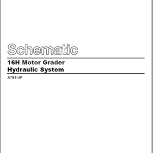 EN Cat  Motor Graders 16H Hydraulic System Schematic Manual - PDF DOWNLOAD