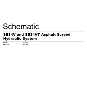 EN Cat SE34V and SE34VT Asphalt Screed Hydraulic System Schematic Manual - PDF DOWNLOAD