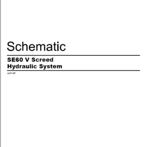 EN Cat SE60 V  Asphalt Screed Hydraulic System Schematic Manual - PDF DOWNLOAD