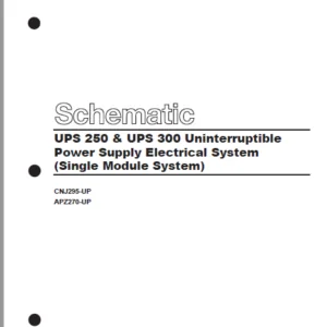 EN Cat UPS 250 & UPS 300 Uninterruptible Power Supply Electrical System (Single Module System) Schematic Manual