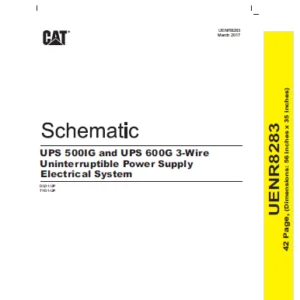 EN Cat UPS 500IG and UPS 600G 3-Wire Uninterruptible Power Supply Electrical System Schematic Manual
