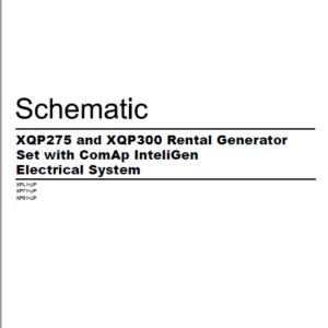 EN Cat XQP275 and XQP300 Rental Generator Set with ComAp InteliGen Electrical System Schematic Manual - PDF DOWNLOAD