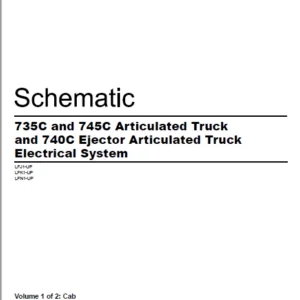 EN CatArticulated Dump Truck 735C and 745C Articulated Truck and 740C Ejector Articulated Truck  Electrical System Schematic Manual