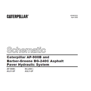 EN Caterpillar AP-900B and Barber-Greene BG-240C Asphalt Paver Hydraulic System Schematic Manual
