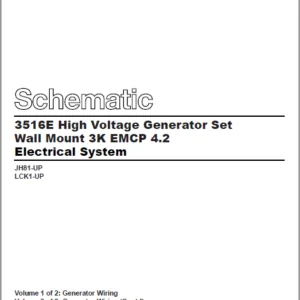 En Cat 3516E High Voltage Generator Set Wall Mount 3K EMCP 4.2 Electrical System Schematic Manual - PDF DOWNLOAD