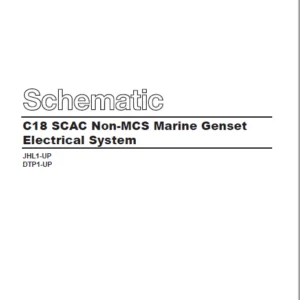 EN Cat Marine  Products C18 SCAC Non-MCS Marine Genset Electrical System Schematic Manual - PDF DOWNLOAD