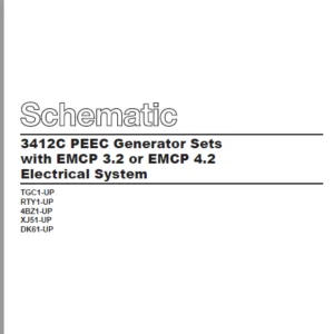 En Cat Marine Products 3412C PEEC Generator Sets with EMCP 3.2 or EMCP 4.2 Electrical System Schematic Manual - PDF DOWNLOAD
