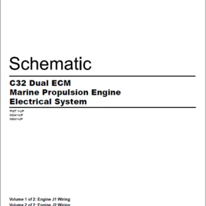 En Cat Marine Products C32 Dual ECM Propulsion Engine Electrical System Schematic Manual - PDF DOWNLOAD