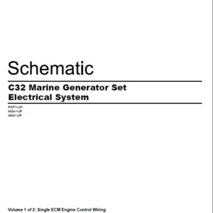 En Cat Marine Products C32 Generator Set Electrical System Schematic Manual