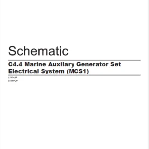EN Cat Marine Products C4.4 Auxilary Generator Set (MCS1) Electrical System  Schematic Manual - PDF DOWNLOAD