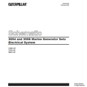 En Cat Marine Products Telematics 3054 and 3056 Marine Generator Sets Electrical System Manual - PDF DOWNLOAD