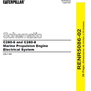 En Cat Marine ProductsC280-6 and C280-8 Propulsion Engine Electrical System Schematic Manual - PDF DOWNLOAD