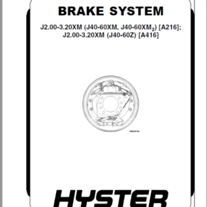 Hyster A216 (J2.00-3.20XM) Service Manual - PDF DOWNLOAD