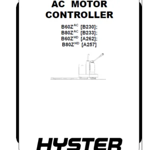Hyster A257 A262 (B80ZAC) Service Manual - PDF DOWNLOAD