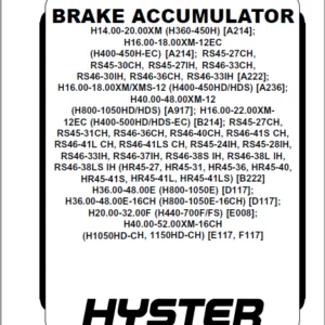 Hyster A917 (H800-900-1050HD, H800-900-970-1050HDS) Service Manual - PDF DOWNLOAD