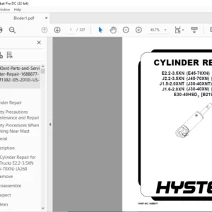 Hyster A935 (J1.5-2.0XNT J30-40XNT) Service Manual - PDF DOWNLOAD