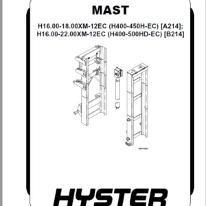 Hyster B214 (H16.00-22.00XM-12EC Europe) Service Manual - PDF DOWNLOAD