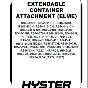 Hyster B222 (HR45-27, HR45-31, HR45-36, HR45-40, HR45-41S, HR45-41L, HR45-41LS) Service Manual - PDF DOWNLOAD