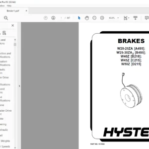 Hyster B495 (W25-30ZA) Service Manual - PDF DOWNLOAD