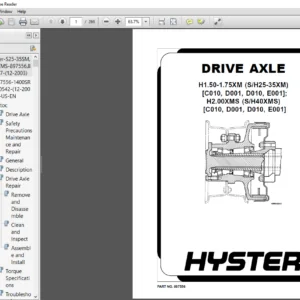 Hyster C010 (S25-35XM S40XMS) Service Manual - PDF DOWNLOAD